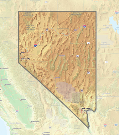 Nevada state map